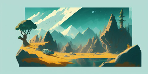 camping in the mountains