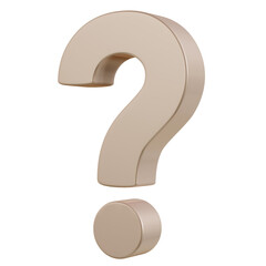 question mark 3d rendering.