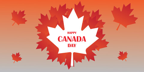 Fototapeta na wymiar Canada Day themed background design