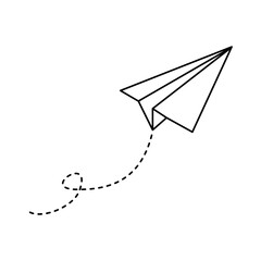 paper airplane isolated on white background