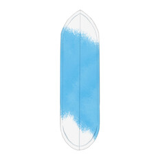 watercolor summer surfboard
