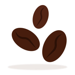 Flat coffee bean logo