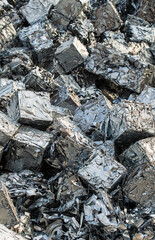 iron recycling overview pressed waste metal image