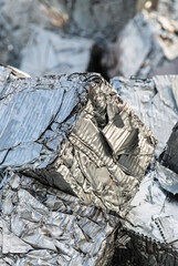 iron recycling overview pressed waste metal image