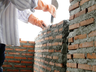 worker with bricks