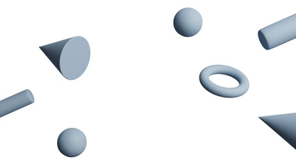 Geometric shapes 3D,3D illustration