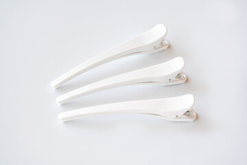 白いヘアクリップ
