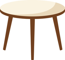 Isolated end table. Vector illustration.