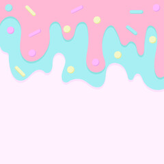 Blue and pink Liquid ice cream background.