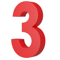 Number three red