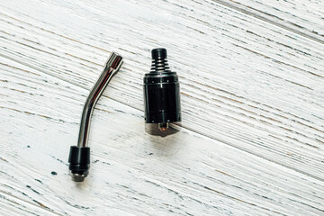 Parts for electronic cigarette vape, dripper, tank.