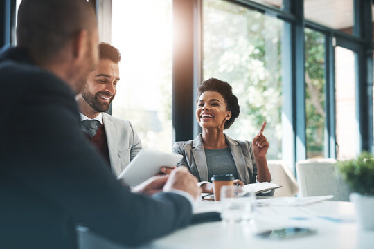 Meeting, diversity and business people in discussion in the office boardroom planning a project. Collaboration, teamwork and group of multiracial corporate employees working together in the workplace