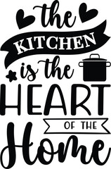 Kitchen is the heart, BBQ illustration vector typography t-shirt design, Kitchen SVG Design Bundle, Cooking T-shirt Design, Baking SVG Design Bundle, Kitchens SVG Cut Files Bundle 
