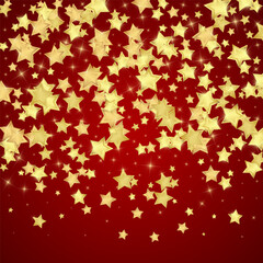 Magic stars vector overlay.  Gold stars scattered