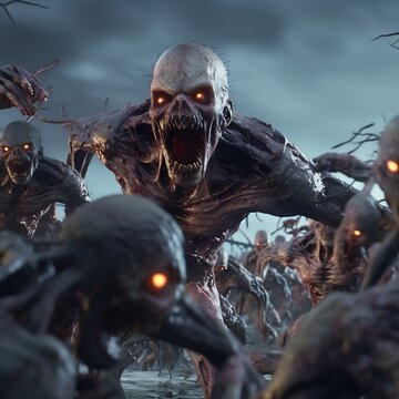 Zombie horde