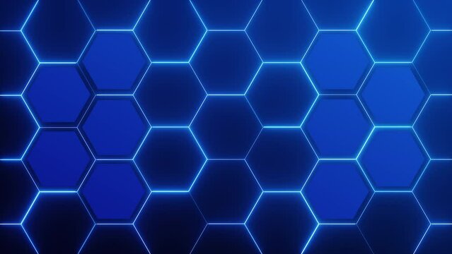 Blue hexagon background