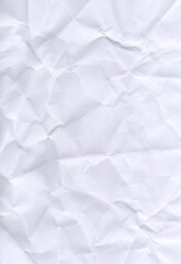 White Crumpled Paper Background Texture