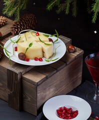 cheese and pomegranate