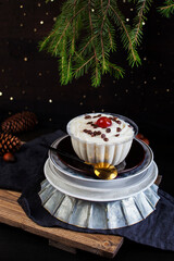 christmas cake with chocolate - 602897989
