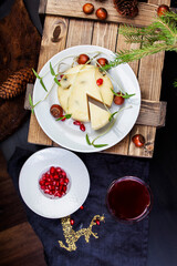 cheese and pomegranate