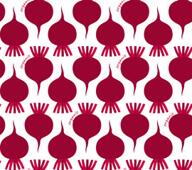 Seamless pattern with Beetroot. Vector illustration.