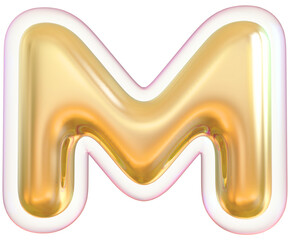 Alphabet Letter N Golden 3d font