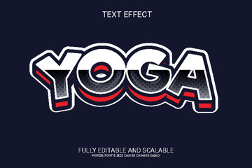 Yoga 3D Fully Editable Vector Text Effect Template 