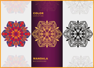colorful vector luxury ornamental fashion beauty frame style mandala round shapes background design template