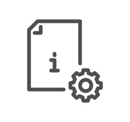 Info and help desk related icon outline and linear symbol.