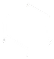 Abstract 3d Hexagon shape Ctuout