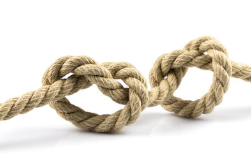 Two heart shape knot of rope