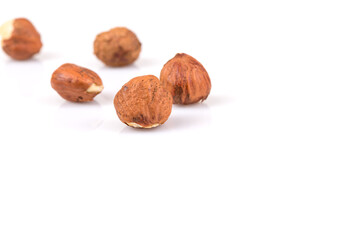 Heap of hazelnuts