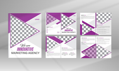 Creative Corporate Business Brochure Minimalist 8 Pages Brochure Design Template