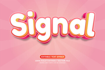Signal 3d text effect editable modern style