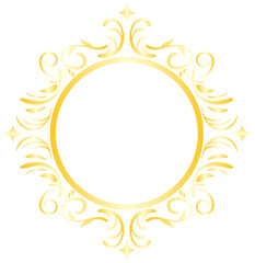 Decorative Golden Circle Frame