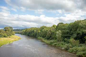 Wye valley in Wales in the summertime.