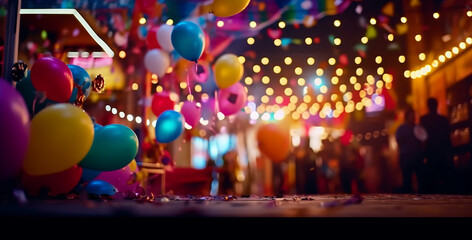 Obraz na płótnie Canvas balloons in the nightclub