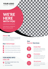 Professional clear and minimal creative corporate business flyer design template
