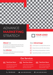 Professional clear and minimal creative corporate business flyer design template
