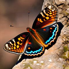 orange black butterfly