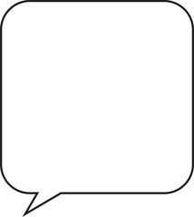 角丸四角形吹き出し　実線　白塗り
