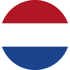 Fotobehang round Dutch national flag of Netherlands, Europe © Claudio Divizia