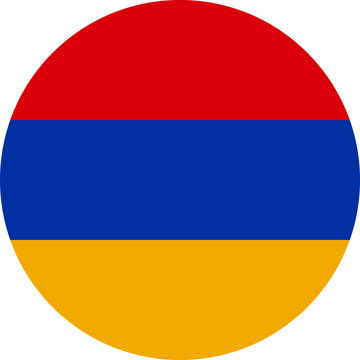 round Armenian national flag of Armenia, Europe