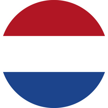 round Dutch national flag of Netherlands, Europe