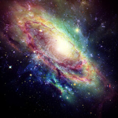 Obraz na płótnie Canvas galaxy and cluster of stars