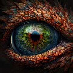 Unleashing the Fire Within: A Dragon's Eye Through the Lens
