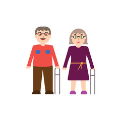 
Icon of the elderly man and woman