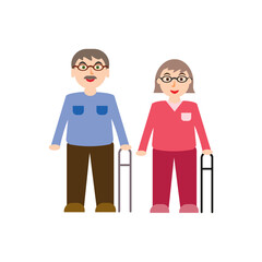 
Icon of the elderly man and woman