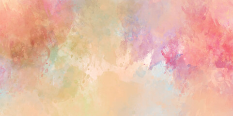 Colorful watercolor background with vintage texture design on white paper background. Abstract watercolor background colorful gradient ink. Colorful painted background texture. 