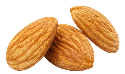 Delicious almonds cut out